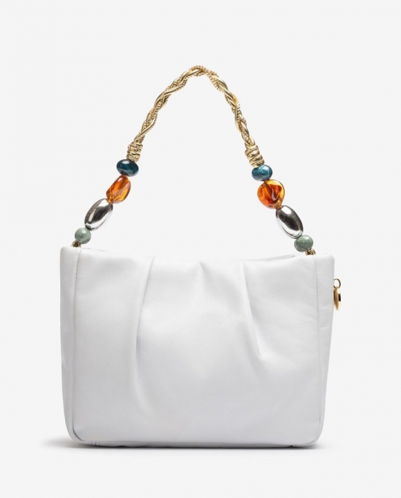 Unisa Mujer Bolso de mano con adorno en asas - Blanco