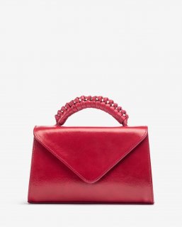 Unisa Mujer Bolso de mano con asa trenzada - Rojo