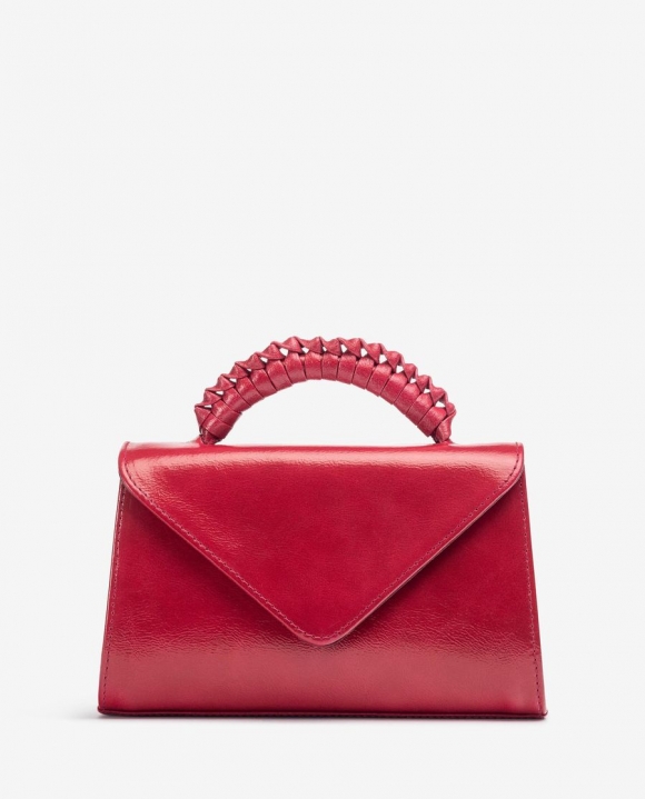 Unisa Mujer Bolso de mano con asa trenzada - Rojo