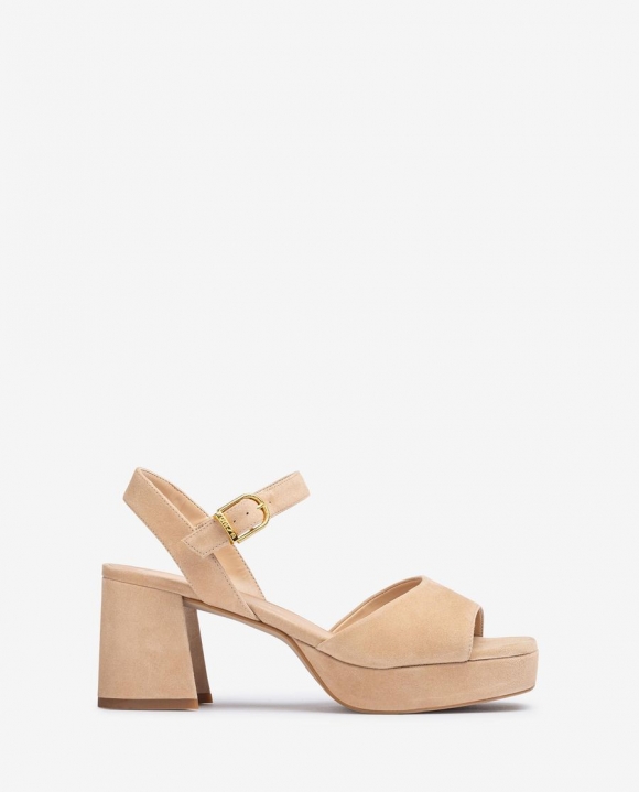 Unisa Mujer Sandalia de tacón bajo y plataforma - Beige Unisa Mujer Sandalia de tacón bajo y plataforma - Beige