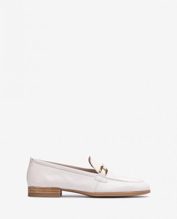 Unisa Mujer Mocasín con adorno de piel al tono - Blanco