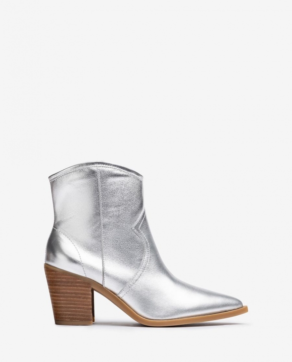 Unisa Mujer Botín cowboy sin forro - Plata Unisa Mujer Botín cowboy sin forro - Plata