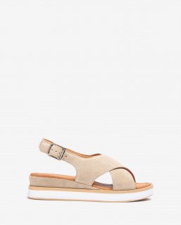Unisa Mujer Sandalia de tiras anchas cruzadas - Beige