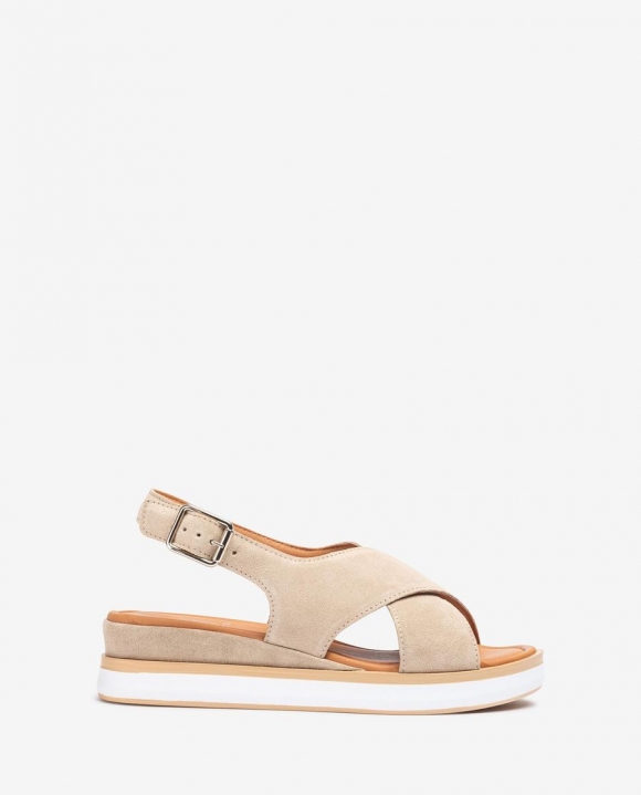 Unisa Mujer Sandalia de tiras anchas cruzadas - Beige