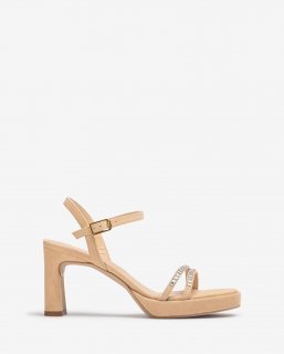 Unisa Mujer Sandalia de vestir con cristales - Beige Unisa Mujer Sandalia de vestir con cristales - Beige