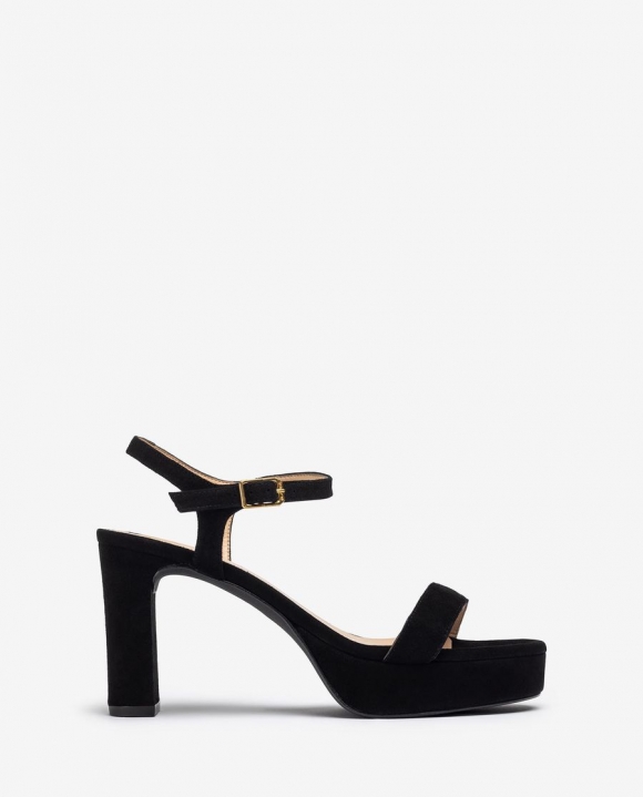 Unisa Mujer Sandalia con tacón y plataforma - Negro