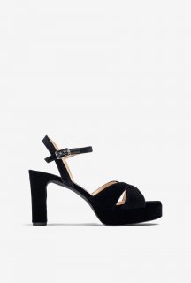 Unisa Mujer Sandalia con tacón y plataforma - Negro