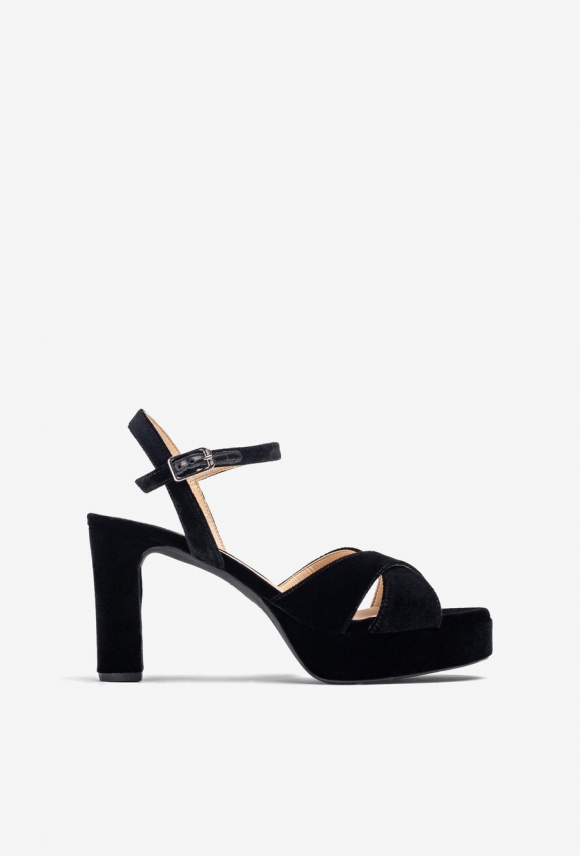 Unisa Mujer Sandalia con tacón y plataforma - Negro