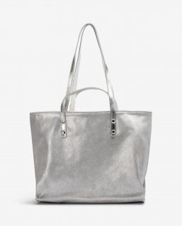 Unisa Mujer Bolso shopper con doble asa - Plata