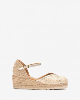 Unisa Mujer Alpargata con pala de rafia - Beige