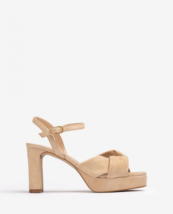 Unisa Mujer Sandalia con tiras anchas cruzadas - Beige