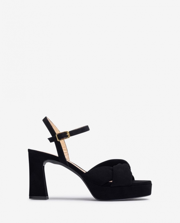 Unisa Mujer Sandalia con tiras anchas cruzadas - Negro
