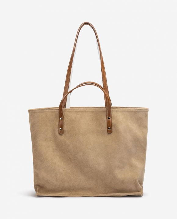 Unisa Mujer Bolso shopper con doble asa - Beige