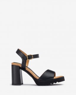 Unisa Mujer Sandalia SuperLight de tacón alto - Negro