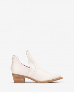 Unisa Mujer Botín cowboy cut-out - Blanco