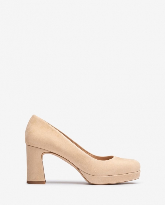 Unisa Mujer Salón de plataforma y punta redonda - Beige