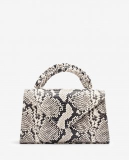 Unisa Mujer Bolso de mano con asa trenzada - Marfil