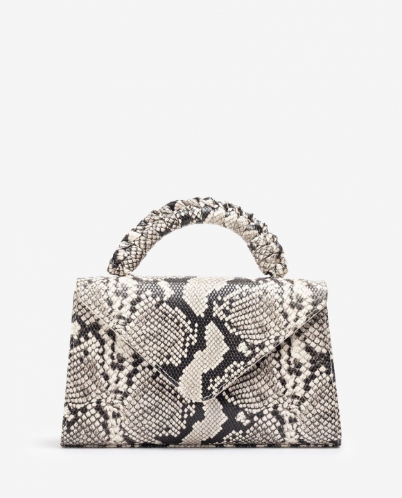 Unisa Mujer Bolso de mano con asa trenzada - Marfil