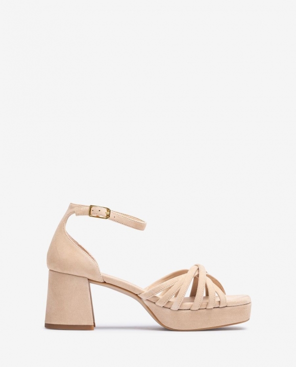 Unisa Mujer Sandalia de tiras en ante - Beige