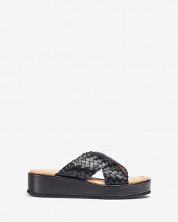 Unisa Mujer Sandalia con tiras anchas trenzadas - Negro