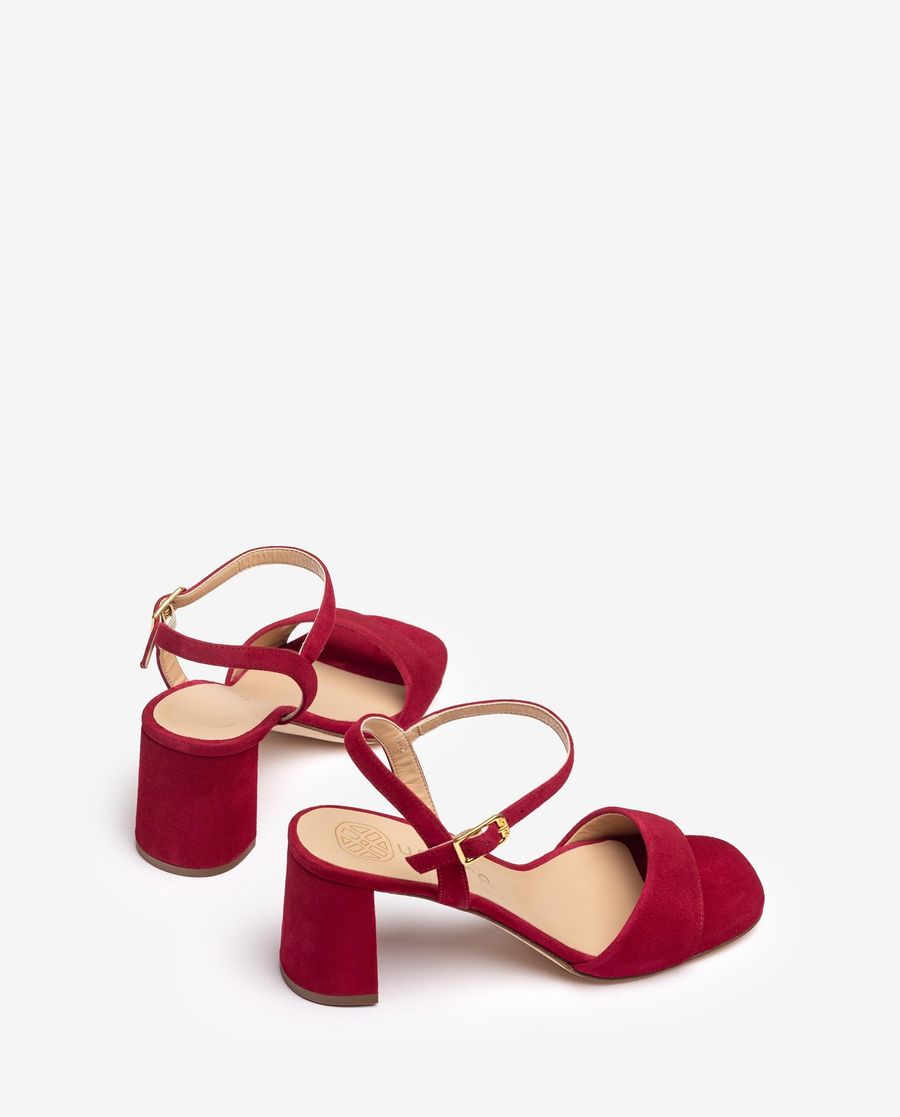 Unisa Mujer Sandalia de ante - Rojo