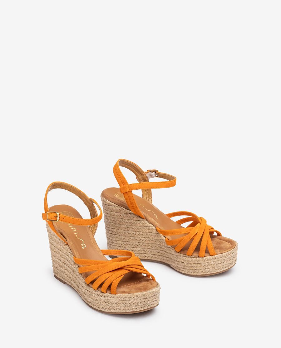 Unisa Mujer Cuña multi-tiras - Naranja
