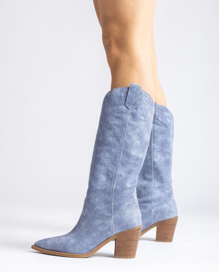 Unisa Mujer Bota western - Azul