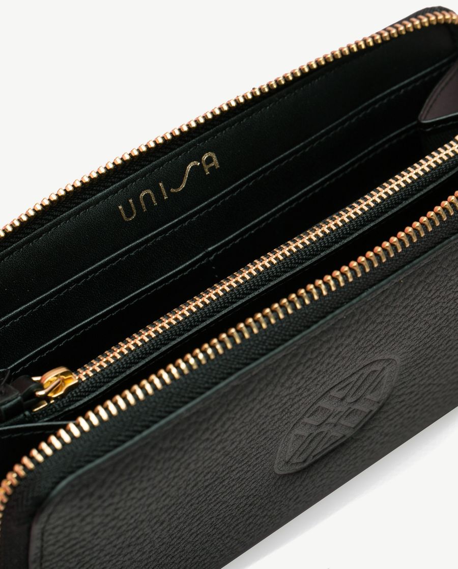 Unisa Mujer Cartera fina monograma - Negro