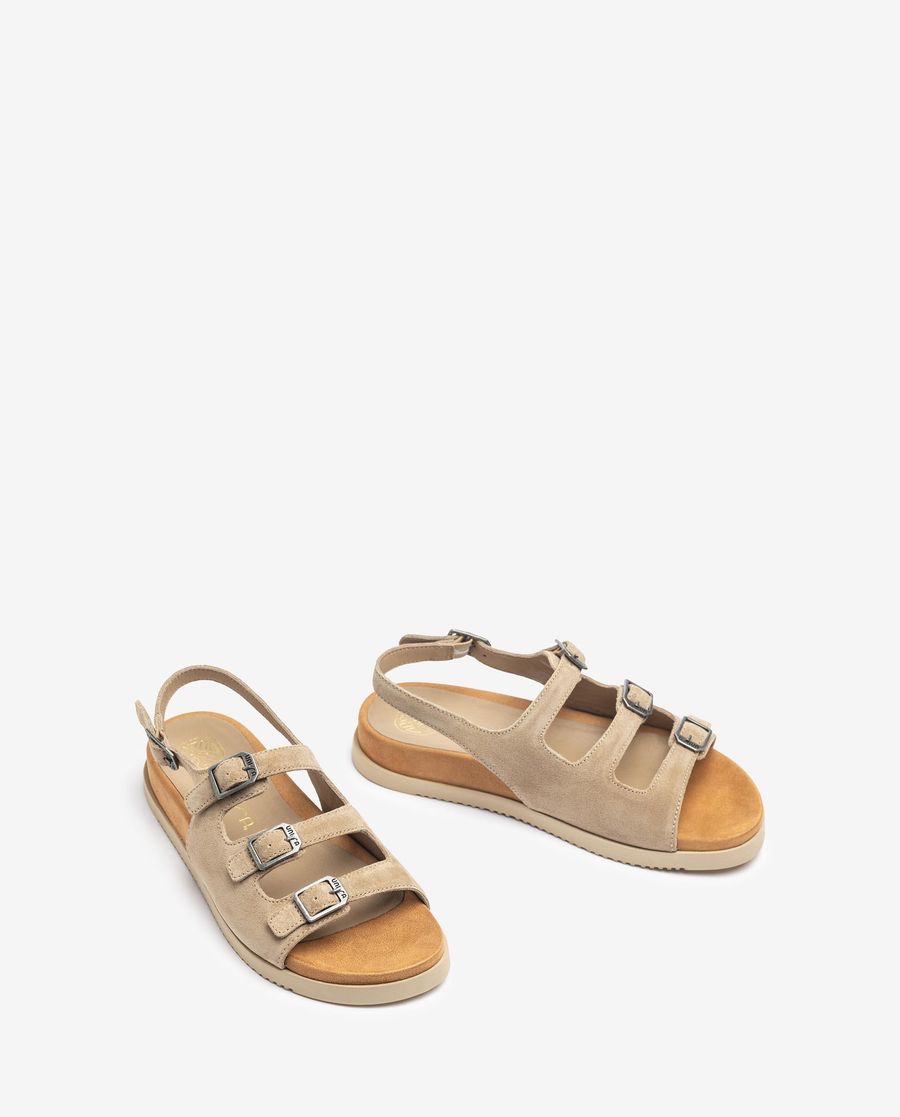 Unisa Mujer Sandalia con piso track - Beige