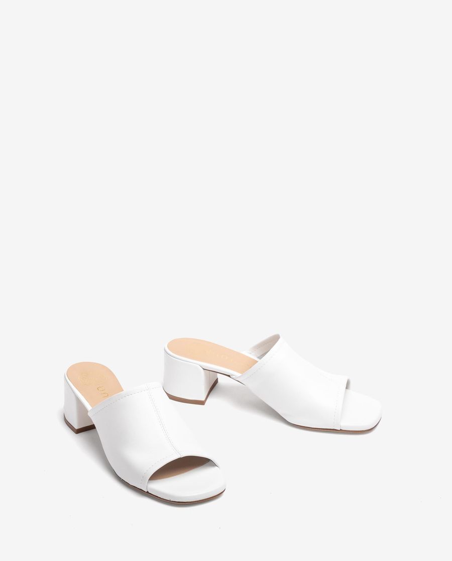 Unisa Mujer Mule fabricado en piel - Blanco