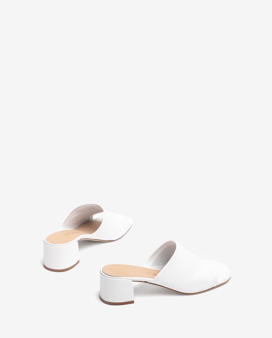 Unisa Mujer Mule fabricado en piel - Blanco