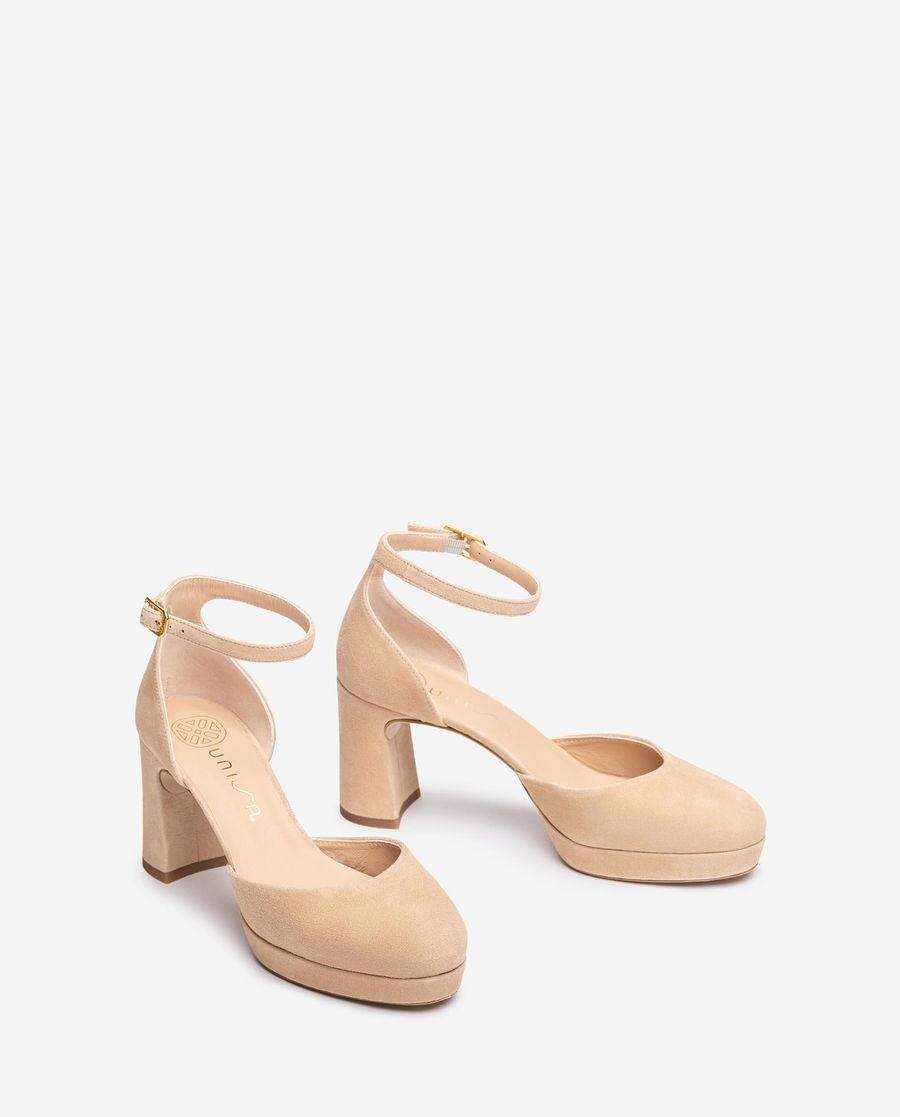 Unisa Mujer Pala-talón con plataforma - Beige