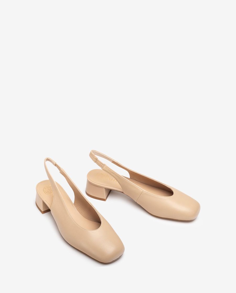Unisa Mujer Destalonado de punta cuadrada - Beige