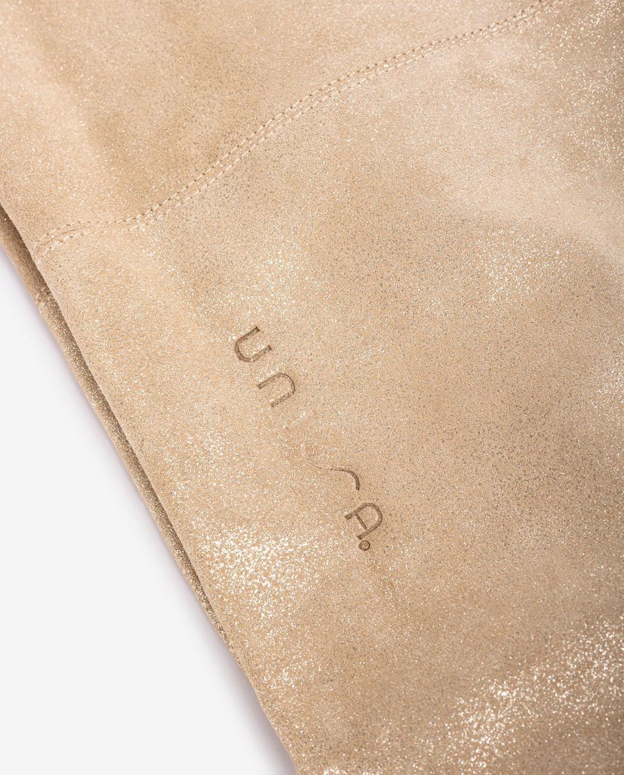 Unisa Mujer Maxi bolso de ante metalizado - Oro