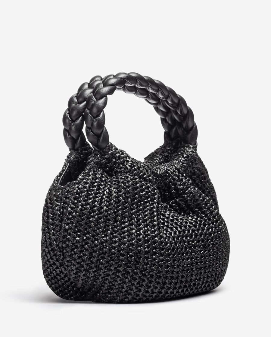 Unisa Mujer Bolso pequeño con asas trenzadas - Negro