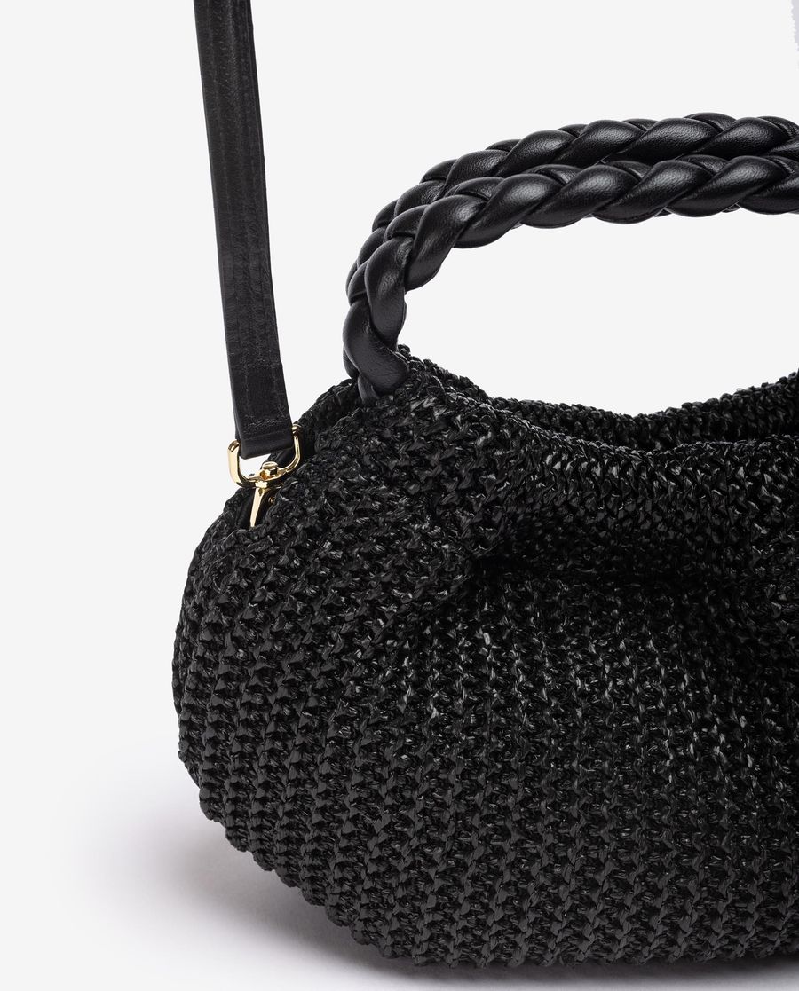 Unisa Mujer Bolso pequeño con asas trenzadas - Negro