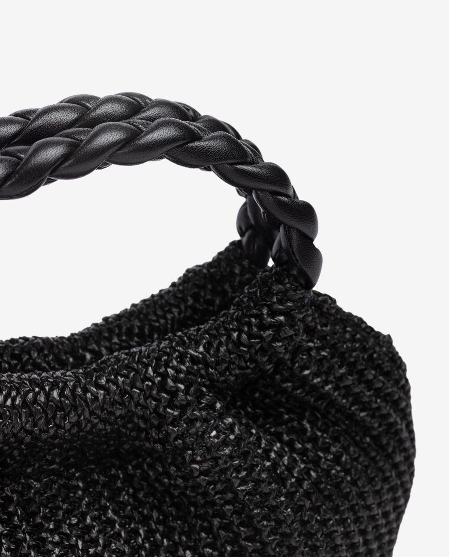 Unisa Mujer Bolso pequeño con asas trenzadas - Negro