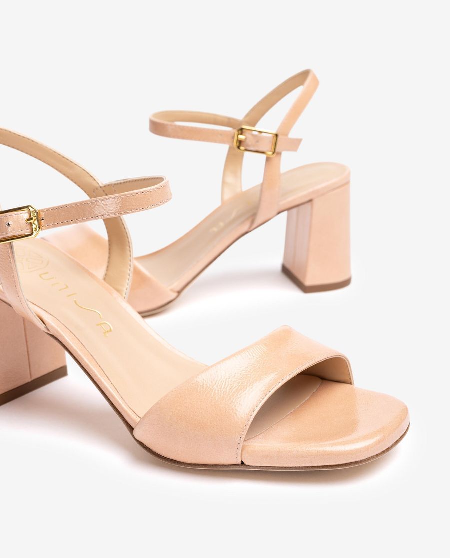 Unisa Mujer Sandalia de piel brillante - Rosa