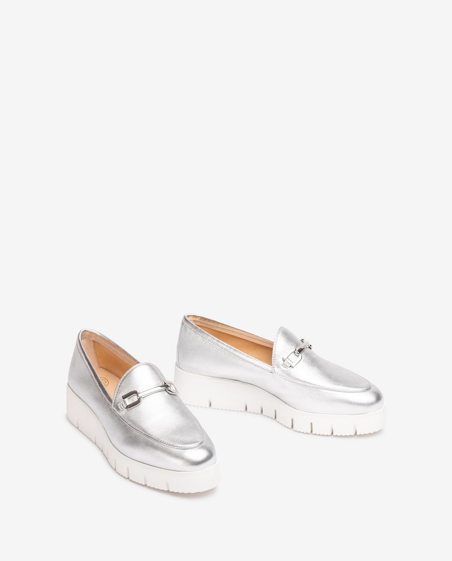 Unisa Mujer Mocasín con plataforma - Plata