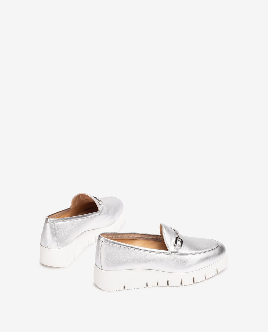 Unisa Mujer Mocasín con plataforma - Plata