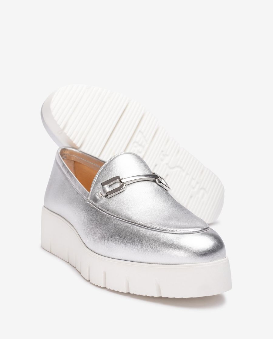 Unisa Mujer Mocasín con plataforma - Plata