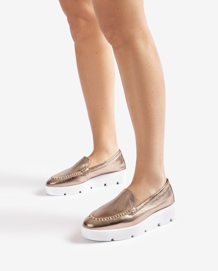 Unisa Mujer Mocasín con plataforma - Bronce