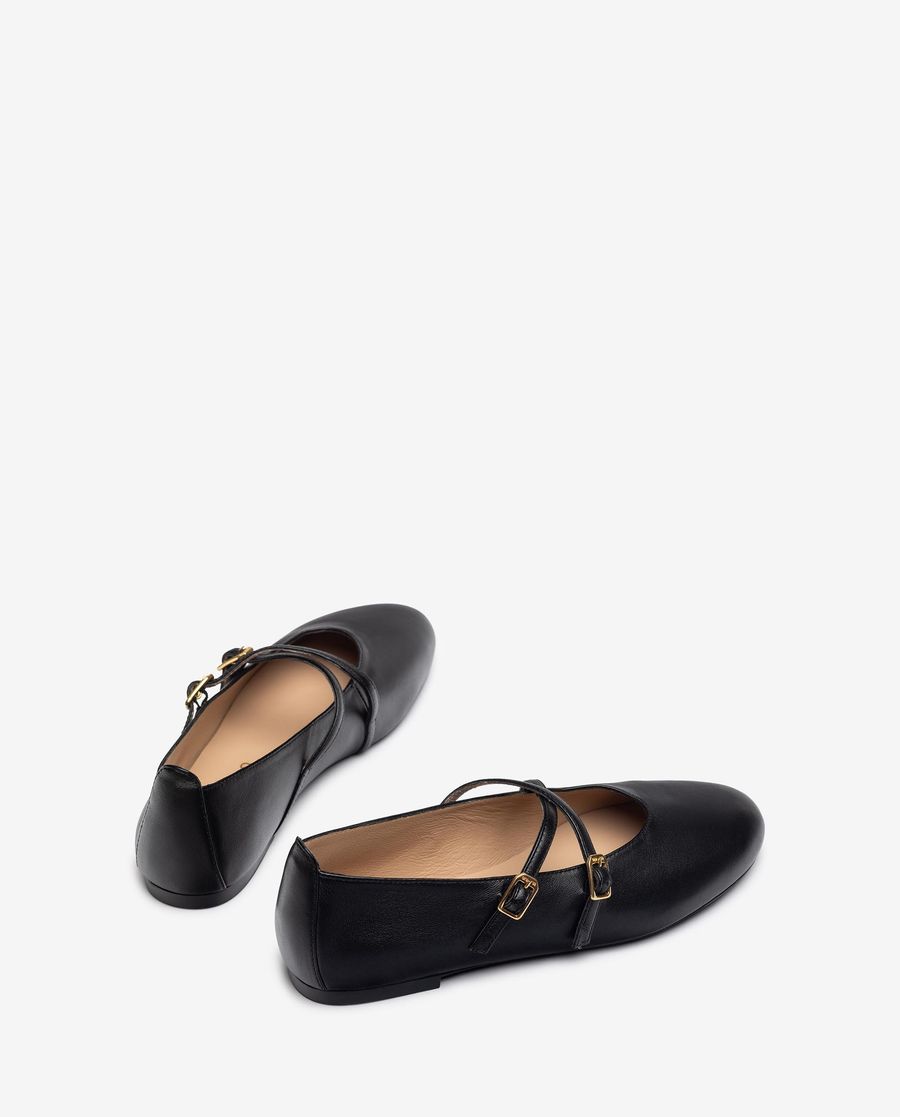 Unisa Mujer Bailarina con tiras cruzadas - Negro