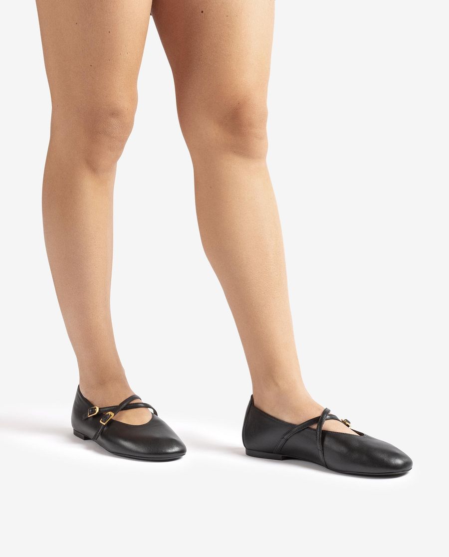 Unisa Mujer Bailarina con tiras cruzadas - Negro