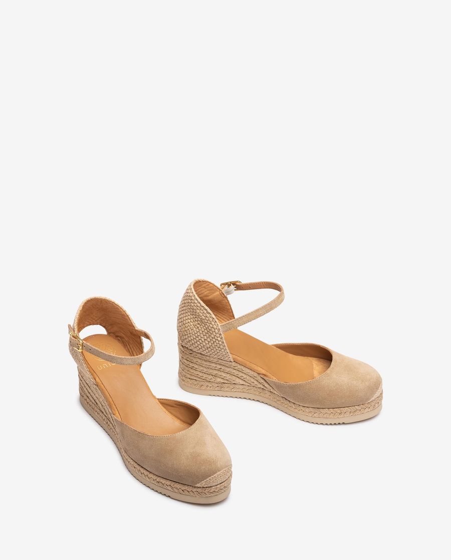 Unisa Mujer Alpargata pala-talón en ante - Beige