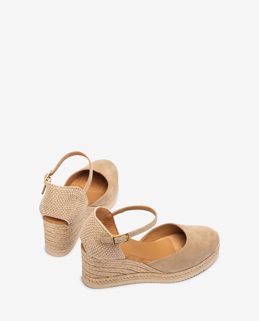 Unisa Mujer Alpargata pala-talón en ante - Beige