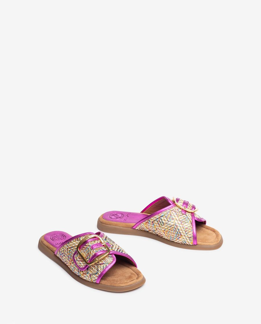 Unisa Mujer Sandalia plana con hebilla - Multicolor