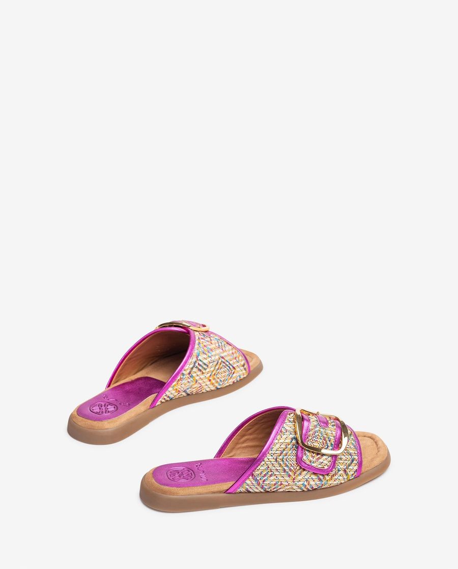 Unisa Mujer Sandalia plana con hebilla - Multicolor