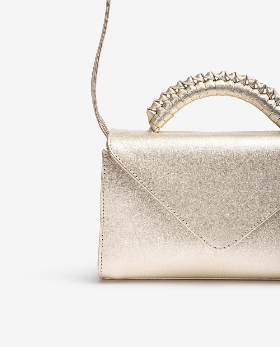 Unisa Mujer Bolso de mano con asa trenzada - Oro