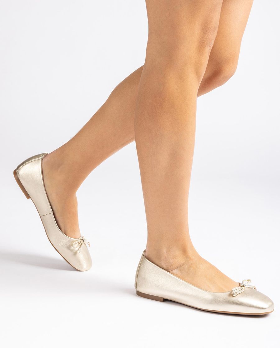 Unisa Mujer Bailarina de punta cuadrada - Oro